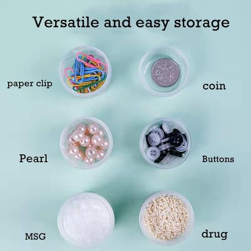 QIANBEIY 12 Grids Plastic Diamond Painting Storage Containers Transparent Bead Organizers and Storage Craft Jewelry Sewing Pills Small Items Seed with Screw Lid Storage Bottles in Saudi Arabia