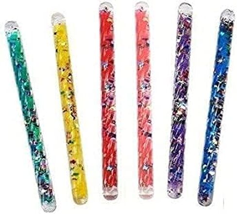 Mini Spiral Glitter Wands (6.5 Inches) Complete Gift Set Party Pack- 6 Pack in Kuwait