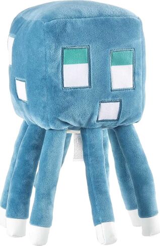 Mattel Minecraft Glow Squid Plush Figure with Lights & Sounds, Glow-in-The-Dark Soft Toy Based on Video Game, Collectible Gift for Fans Age 3 Years & Older in Saudi Arabia