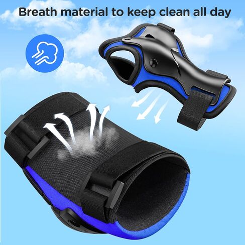 DaCool Kids/Youth Protective Gear Set Knee Pads Elbow Pads Wrist Guards for 3-10 Years, Toddler Knee and Elbow Pads for Roller Skates Cycling Bike Skateboard Inline Skating Scooter Riding Sports, Blue in Kuwait