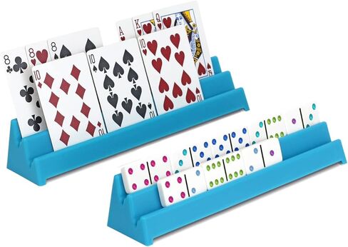 GameTamer Playing Card Holder and Domino Rack for Hands Free Game Play and Board Game Organization (Card Tamers - Set of 2, Graphite) in Saudi Arabia