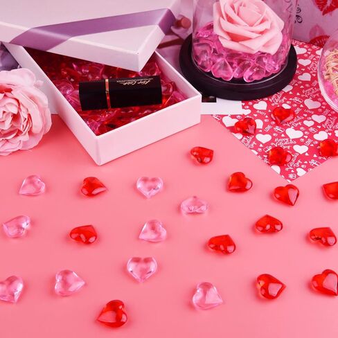 TUPARKA 210 قطعة من قلوب الأكريليك الحمراء من الأكريليك لتزيين الطاولة/حشو المزهرية/ديكور المنزل في عيد الحب أو يوم الزفاف in Kuwait