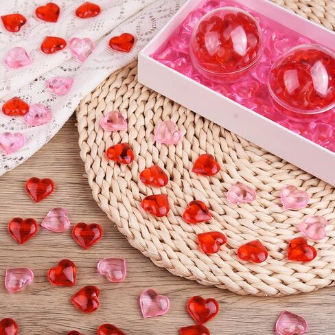 TUPARKA 210 قطعة من قلوب الأكريليك الحمراء من الأكريليك لتزيين الطاولة/حشو المزهرية/ديكور المنزل في عيد الحب أو يوم الزفاف in Kuwait