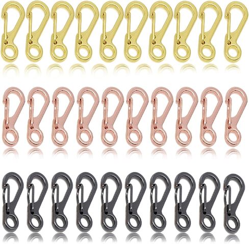 ZGQHZR 30 قطعة من خطافات الربيع المفاجئة لسلسلة مفاتيح صغيرة زنبركية معلقة بإبزيم صغير لسلسلة المفاتيح Paracord Keychian مشبك المشابك لسلسلة المفاتيح، حقيبة الظهر، تعليق الديكور، التخييم، سلاسل الكلاب in Kuwait