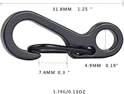 ZGQHZR 30 قطعة من خطافات الربيع المفاجئة لسلسلة مفاتيح صغيرة زنبركية معلقة بإبزيم صغير لسلسلة المفاتيح Paracord Keychian مشبك المشابك لسلسلة المفاتيح، حقيبة الظهر، تعليق الديكور، التخييم، سلاسل الكلاب in Kuwait