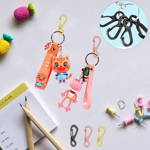 ZGQHZR 30 قطعة من خطافات الربيع المفاجئة لسلسلة مفاتيح صغيرة زنبركية معلقة بإبزيم صغير لسلسلة المفاتيح Paracord Keychian مشبك المشابك لسلسلة المفاتيح، حقيبة الظهر، تعليق الديكور، التخييم، سلاسل الكلاب in Kuwait