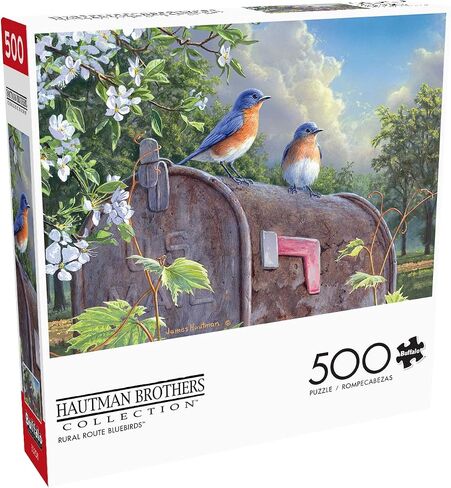 Buffalo Games - Country Life - Rural Route Bluebirds - 500 Piece Jigsaw Puzzle for Adults Challenging Puzzle Perfect for Game Nights - 500 Piece Finished Size is 21.25 x 15.00 in Saudi Arabia