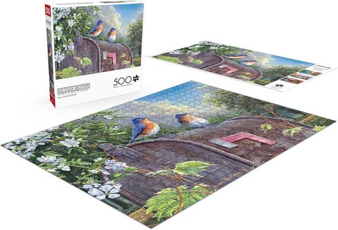 Buffalo Games - Country Life - Rural Route Bluebirds - 500 Piece Jigsaw Puzzle for Adults Challenging Puzzle Perfect for Game Nights - 500 Piece Finished Size is 21.25 x 15.00 in Saudi Arabia