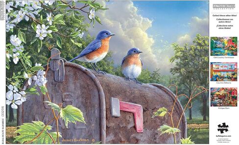 Buffalo Games - Country Life - Rural Route Bluebirds - 500 Piece Jigsaw Puzzle for Adults Challenging Puzzle Perfect for Game Nights - 500 Piece Finished Size is 21.25 x 15.00 in Saudi Arabia