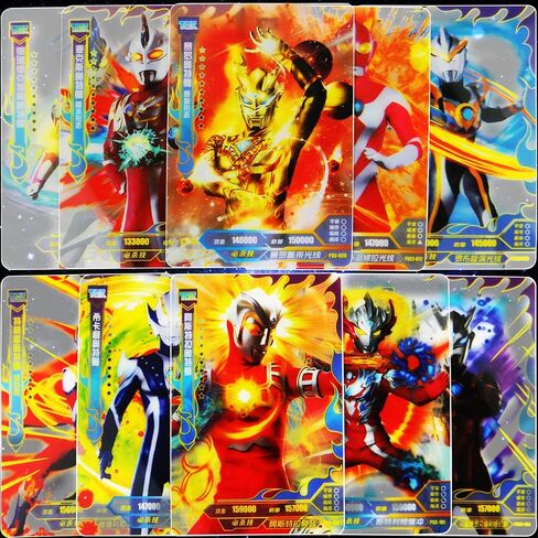 100 قطعة من بطاقات الترا هيرو بطاقات الترامان من الرقائق المعدنية تي سي جي، مجموعة متنوعة نادرة للغاية، بطاقات لامعة مشتركة in Kuwait