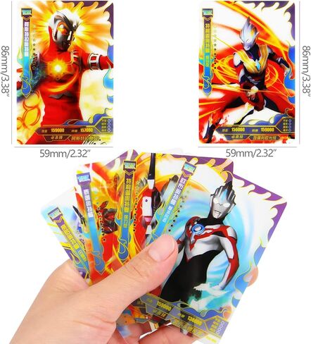 100 قطعة من بطاقات الترا هيرو بطاقات الترامان من الرقائق المعدنية تي سي جي، مجموعة متنوعة نادرة للغاية، بطاقات لامعة مشتركة in Kuwait