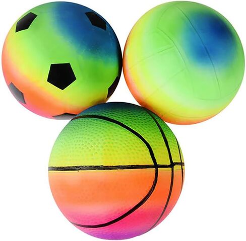 The Dreidel Company Rainbow Sports Vinyl Ball 6" in Saudi Arabia