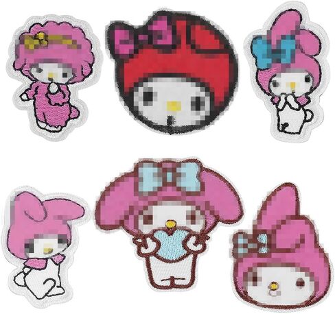 6 قطع من الرقع اللطيفة لملابس الاطفال بالكي، رقع مطرزة مزخرفة بتصميم كرتوني لاصلاح الجينز والتيشيرتات وشنطة الظهر in Kuwait