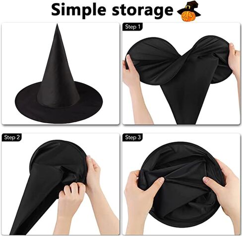 قبعة ساحرة للهالوين، قبعات ساحرة معلقة لتزيين حفلات الهالوين، قبعات ساحرة عائمة لحفلات الهالوين، لوازم تزيين الفناء (8 قطع) in Kuwait