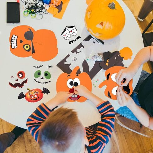 16 مجموعة هالوين رغوة اليقطين مجموعات الحرفية رغوة اليقطين ملصقات هالوين للأطفال الحرف هالوين الديكور in Kuwait