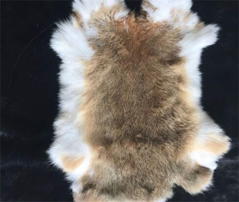 2pcs Natural Tanned Rabbit Fur Hide (10" by 12" Rabbit Pelt with Sewing Quality Leather) in Saudi Arabia