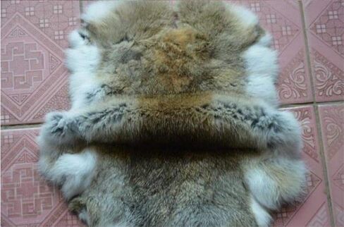 2pcs Natural Tanned Rabbit Fur Hide (10" by 12" Rabbit Pelt with Sewing Quality Leather) in Saudi Arabia