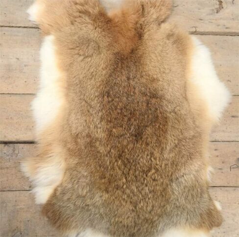 2pcs Natural Tanned Rabbit Fur Hide (10" by 12" Rabbit Pelt with Sewing Quality Leather) in Saudi Arabia
