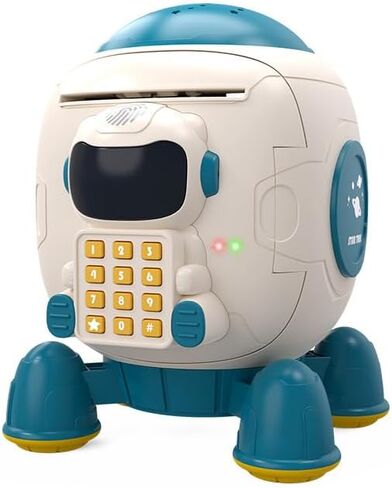 بنك أصبع للأولاد والبنات، بنوك أصبع إلكترونية، صندوق توفير المال مع كلمة مرور، صندوق توفير أموال بنوك العملات المعدنية الآمنة، بنك أصبع صاروخي مع ضوء السماء المرصعة بالنجوم، فتحة فاتورة انتزاع تلقائية، أفضل هدية للأولاد والبنات in Kuwait