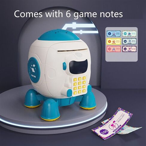 بنك أصبع للأولاد والبنات، بنوك أصبع إلكترونية، صندوق توفير المال مع كلمة مرور، صندوق توفير أموال بنوك العملات المعدنية الآمنة، بنك أصبع صاروخي مع ضوء السماء المرصعة بالنجوم، فتحة فاتورة انتزاع تلقائية، أفضل هدية للأولاد والبنات in Kuwait