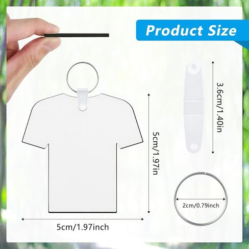 QINLECTRI 120PCS Sublimation Keychain Blanks Double Side Heat Transfer Blanks MDF Key Rings Football Sublimation Keychain Blanks Bulk for DIY Craft(Jersey) in Kuwait