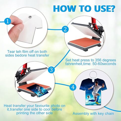 QINLECTRI 120PCS Sublimation Keychain Blanks Double Side Heat Transfer Blanks MDF Key Rings Football Sublimation Keychain Blanks Bulk for DIY Craft(Jersey) in Kuwait