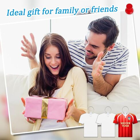 QINLECTRI 120PCS Sublimation Keychain Blanks Double Side Heat Transfer Blanks MDF Key Rings Football Sublimation Keychain Blanks Bulk for DIY Craft(Jersey) in Kuwait