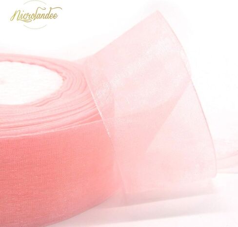 طقم شريط من الشيفون الشفاف 3 قطع مقاس 1.5 بوصة × 49 ياردة من NICROLANDEE مجموعة من الأشرطة الساحرة للزفاف هدية باقة عيد ميلاد ميلاد الطفل دش ديكور المنزل إكليل قماش in Kuwait