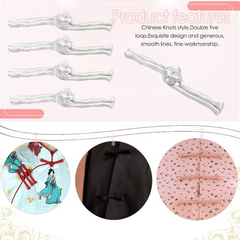 20Pairs Traditional Chinese Closure Frog Knots Sewing Buttons Fasteners for Cheongsam Tang Costumes Outfit Sewing Scarf(9cm/3.54in;Green) in Kuwait