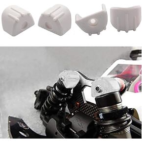 4Pack ShareGoo RC Shock Absorber Cap Protector Guards Anti-Collision Cap Compatible with 1/8 RC Car HSP HPI Axial Traxxas Redcat Racing Monster Truck Buggy (White)