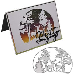 قوالب قطع YuYww، تصميم غزال الغابة، قوالب قطع منقوشة، أداة استنسل قالب بطاقة صنع ألبوم القصاصات، حرفة البطاقات الورقية، معدنية in Kuwait