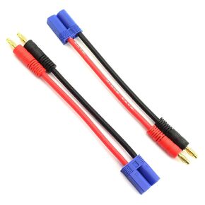 DGZZI 2pcs XT90 Male Connector to 4.0mm Banana Male Plug Lipo Battery Balance Charging Cable 14 AWG Silicone Wire Charger Cable Adapter for RC Helicopter Vehicle Toys 100mm