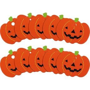 100 Pieces Halloween Pumpkin Gift Tags Paper Hanging Pumpkin Tags Pendants Christmas DIY Party Decorations with Pre Cut Holes, 1.8 x 1.4 Inches in Saudi Arabia