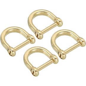 PATIKIL D-Ring Shackle, Stainless Steel U Shape Small Shackles for DIY Leather Craft Replacement