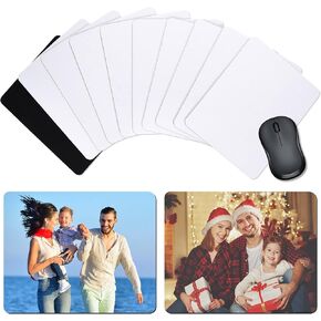 Nipichsha Sublimation Blank Mouse Pad, 20 pcs White Round Rubber Mouse Mat for DIY Crafts Sublimation Heat Transfer Press Printing Vinyl Projects Supplies, Blanks Mousepad in Bulk, 7.87 x 7.87 inch