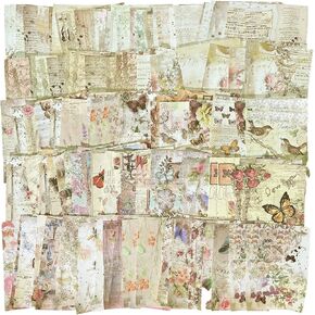 200 Sheets of Scrapbook Paper, Aesthetic Vintage Scrapbooking Supplies Pack, Vintage Journaling Scrapbooking Supplies Craft Kits Scrapbook Paper for Bullet Journals Junk Journal in Kuwait