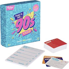 لعبة بطاقة Ridley's That's So 90's Trivia Card - لعبة مسابقة للأطفال والكبار - أكثر من لاعبين - تتضمن 1000 سؤال فريد - لعبة عائلية ممتعة - تمثل هدية رائعة