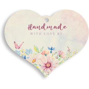 Summer-Ray 50pcs Handmade with Love Gift Tags Add a Personal Touch to Your Special Gifts (Cream) in Kuwait