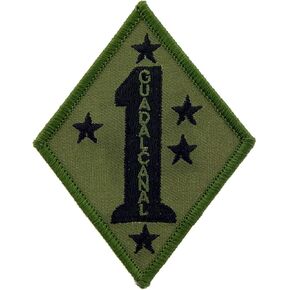 Officially Licensed United States Marines Corps USMC, 1st Division Patch, with Iron-On Adhesive (Full Color)