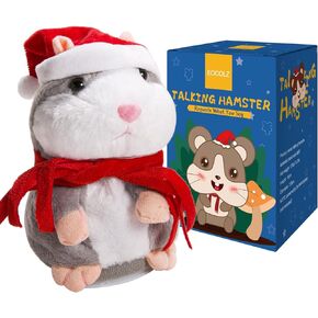 Eocolz Talking Hamster Repeats What You Say Mimicry Pet Plush Buddy Electronic Mouse Interactive Toy Funny Kids Stuffed Toys Children Early Learning for Girl and Boy (Brown) in Kuwait