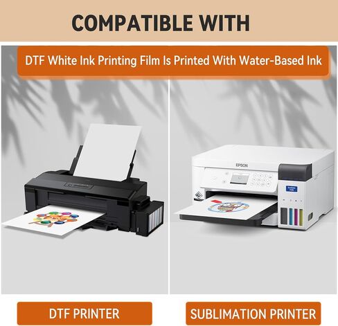فيلم نقل DTF - فيلم DTF من الفينيل الرئيسي للتسامي، 30 قطعة من ورق نقل DTF مع مسحوق DTF، مناسب لطابعات التسامي أو DTF، لجميع القمصان والأقمشة in Kuwait