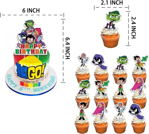 لوازم حفلات اعياد الميلاد للمراهقين جبابرة، ديكورات حفلات جبابرة المراهقين، تتضمن لافتة عيد ميلاد، زينة للكيك، زينة للكب كيك، بالونات in Kuwait