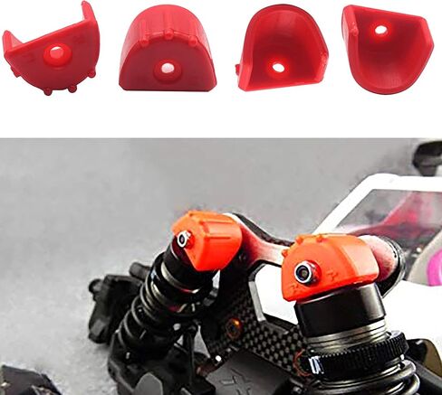 4 عبوات من غطاء ShareGoo RC لامتصاص الصدمات، غطاء حماية مضاد للتصادمات متوافق مع 1/8 RC Car HSP HPI Axial Traxxas Redcat Racing Monster Truck Buggy (أحمر) in Kuwait