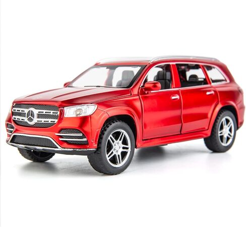 بيد تاكت متوافقة مع سيارة بنز GLS580 بمقياس 1:32، لعبة سيارة لعبة من خليط معدني من الزنك مع صوت وضوء للاطفال الاولاد والبنات باللون الاحمر in Kuwait