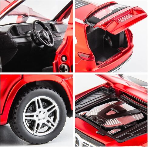 بيد تاكت متوافقة مع سيارة بنز GLS580 بمقياس 1:32، لعبة سيارة لعبة من خليط معدني من الزنك مع صوت وضوء للاطفال الاولاد والبنات باللون الاحمر in Kuwait