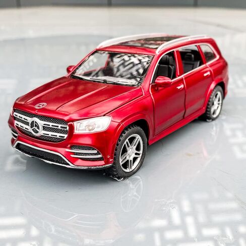 بيد تاكت متوافقة مع سيارة بنز GLS580 بمقياس 1:32، لعبة سيارة لعبة من خليط معدني من الزنك مع صوت وضوء للاطفال الاولاد والبنات باللون الاحمر in Kuwait