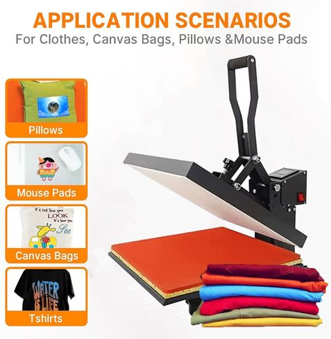 آلة ضغط حراري معدنية مقاس 15 × 15 بوصة، طلاء تفلون، تصميم الدرج، آلة نقل رقمية بالتسامي، ضغط قابل للتعديل، DIY، للقمصان، أكياس الوسائد، الوسائد، أكياس القماش، اللافتات، إلخ. in Kuwait