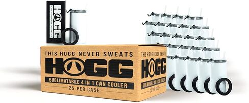 Hogg 4 in 1 Sublimatable Can Cooler Case (25 Pack) DIY, Customizable, Add Logo, Vinyl, Alcohol Ink, or Glitter & Epoxy To Any Cup. Bulk/Wholesale Sublimation Tumblers in Kuwait