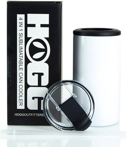 Hogg 4 in 1 Sublimatable Can Cooler Case (25 Pack) DIY, Customizable, Add Logo, Vinyl, Alcohol Ink, or Glitter & Epoxy To Any Cup. Bulk/Wholesale Sublimation Tumblers in Kuwait
