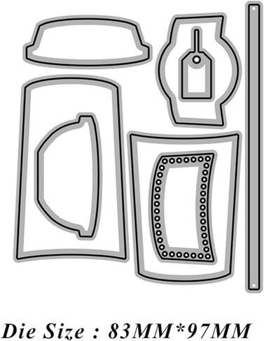 Coffee Cup Die Cuts for Card Making,Metal Cutting Dies Embossing Paper Dies for Scrapbooking DIY Album Card Making Supplies in Kuwait